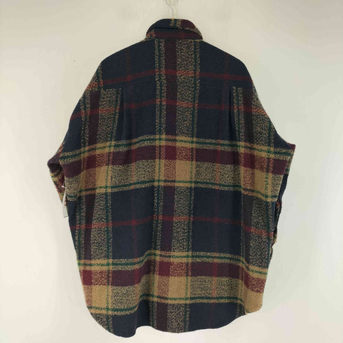 チェック ウールシャツジャケット メンズ